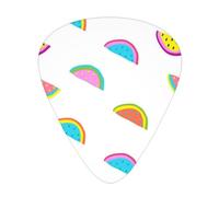 Anguria colorata divertente,12 pezzi di plettri per chitarra, 3 plettri di diverso spessore per chitarra acustica, basso, ukulele