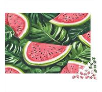 Anguria Puzzle 1000 Pezzi Gioco di Puzzle 1000 Pezzi Carta per Adulti Foglie Verdi Tropicali Relax Decorazione Domestica Regalo 70x50cm/1000pcs