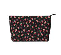 Angurie Ciliegie Nere, Borsa per cosmetici in velluto a coste Borsa per il trucco Borsa da viaggio portatile