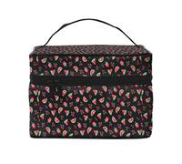 Angurie Ciliegie Nere, Borsa per il trucco Borsa per cosmetici Borsa da viaggio portatile da viaggio Astuccio per matite