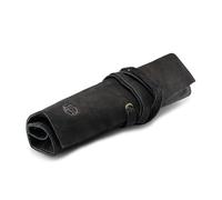 Angus Stoke Astuccio in pelle per penne, pennelli e accessori - Astuccio in pelle - Pennarelli Handmade Leonardo, Nero , 30 x 20 cm, Cartellina arrotolabile