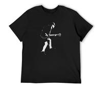 Angus Young Rock Icon Caricature Classic Breathable T Shirt Black M