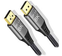 Angusplay 8K Cavo DisplayPort 1.4 5m / 0.5m / 1.5m / 3m / 7m / 10m, Ultra HD 4K@144Hz, 8K@60Hz, HBR3 (risoluzione 7680x4320), alta velocità 32.4Gbps, lungo Display Port Cavo DP 1.4 1.2 intrecciato