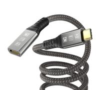 Angusplay Cavo Prolunga USB C Thunderbolt 4 0,8m, 40Gbps Cavo di Prolunga USB4 Maschio a Femmina, Cavi 100W 8K 60Hz Video Compatibile con Thunderbolt 3/USB 4/3, tipo c per Mac MacBook Pro/SSD eGPU