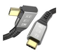 Angusplay Cavo USB C Thunderbolt 4 ad angolo 40Gbps, Cavo USB 4 90 gradi 100W, video 8K 60Hz, compatibile con Thunderbolt 4/3, USB4/3, Tipo c, per iPhone 15 Pro, MacBook Pro SSD eGPU, 1,2M