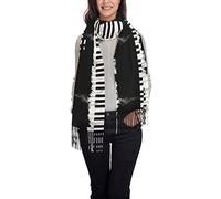ANGYANG Sciarpa calda, tasti di pianoforte, scialli grandi da donna in morbido cashmere avvolge la stola leggera 192x75 cm
