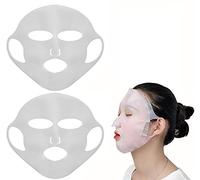 Angzhili Confezione da 2 maschere idratanti in silicone per maschere facciali, riutilizzabili, con gancio, per rallentare l'evaporazione dell'essenza della maschera, strumento per la cura del viso