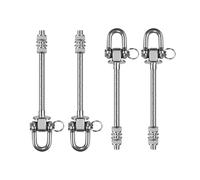 Anhoer Gancio per altalena, da soffitto, con cuscinetti da 1800 lbs, per amache, yoga, sacco da boxe, parco giochi (forma ad arco, 235 cm, 2 pezzi)