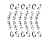 Anhoer Set di 24 morsetti per fune metallica M3 con morsetti per fune metallica da 3 mm, per fune in acciaio inox 304 (12 morsetti per fune duplex + 12 cavi per fune metalliche)