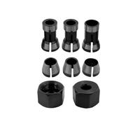 Anhoer Set di 8 pinze di serraggio per fresatura superiore, mandrino per fresatrice superiore, adattatore per pinza di serraggio 6 mm, 6,35 mm, 8 mm con 2 dadi per macchina per incisione Einhell Katsu