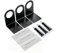 Anhow 3 Pezzi Porta Sapone Liquido da Muro, 33mm Porta Dispenser Sapone a Muro Supporti per Dispenser per Bottiglie di Sapone per Hotel Casa Bagno Cucina Balcone - SUS 304 Acciaio Inox(Nero)