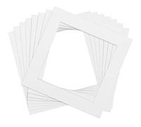 Anhow 8 Pezzi Passepartout 20x20 cm, Passepartout Bianca per Formato Immagine 14x14 cm Passe-partout Cartoncino per Foto, Dipinti, Stampe Artistiche - Bianca / 1,5 mm