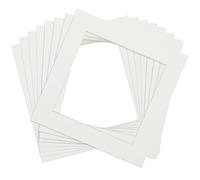Anhow 8 Pezzi Passepartout 20x20 cm, Passepartout Bianco Crema per Formato Immagine 14x14 cm Passe-partout Cartoncino per Foto, Dipinti, Stampe Artistiche - Bianco Crema / 1,5 mm