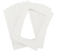 Anhow 8 Pezzi Passepartout 20x25 cm, Passepartout Bianco Crema per Formato Immagine 13x18 cm Passe-partout Cartoncino per Foto, Dipinti, Stampe Artistiche - Bianco Crema / 1,5 mm