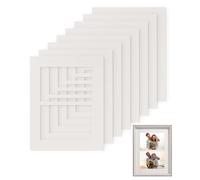 Anhow 8 Pezzi Passepartout 20x25 cm, Passepartout Bianco Crema per Formato Immagine Due 10x15 cm Passe-partout Cartoncino per Foto, Dipinti, Stampe Artistiche - Bianco Crema / 1,5 mm