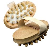 AnHua 2PCS Legno Naturale Massaggiatore tenuto in mano Massaggiatore Corpo Spazzola Riduzione Cellulite L
