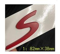 Anhui-dsb. Adesivo Auto Lettera l Logo Logo Tronco Posteriore Badge Badge Emblem per Porsche (Color Name : 82mm Red)