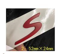 Anhui-dsb. Adesivo Auto Lettera l Logo Logo Tronco Posteriore Badge Badge Emblem per Porsche (Color Name : 52mm Red)