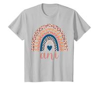 ANI T-Shirt ANI Nome Compleanno Camicia Regalo Maglietta, Bambini, Argento, 4 Anni