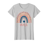 ANI T-Shirt ANI Nome Compleanno Camicia Regalo Maglietta, Donna, Argento, L