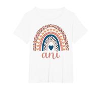 ANI T-Shirt ANI Nome Compleanno Camicia Regalo Maglietta, Donna Plus-Size, Bianco, 2X