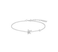 ANIA HAIE Bracciale da donna Melodic Poet Sparkling Star, in argento Sterling, con ciondolo a forma di stella con zirconi, lunghezza 16,5 cm + 2 cm di estensione, in confezione regalo inclusa