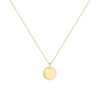 ANIA HAIE Collana da donna Chic Creator Disc Pendant Necklace in argento sterling 925 placcato oro 14 carati, ciondolo con 5 zirconi, lunghezza: 45 cm + 5 cm di estensione, inclusa confezione regalo