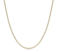 ANIA HAIE Collana da donna Chic Creator Pavé in argento sterling placcato oro 14 carati, con 119 zirconi, lunghezza 38 cm + estensione 5 cm, confezione regalo inclusa
