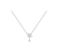 ANIA HAIE Collana da donna Melodic Poet Sparkling Star Drop, in argento Sterling con ciondolo a forma di stella incastonato con zirconi, lunghezza 40 cm + estensione di 5 cm, confezione regalo inclusa