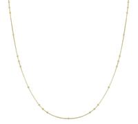 ANIA HAIE Melodic Poet Mini Bead Station, collana da donna, in argento sterling placcato oro 14 carati, con piccole perle dorate, lunghezza 38 cm + estensione 5 cm, confezione regalo inclusa