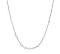 ANIA HAIE Melodic Poet Multi Station - Collana da donna in argento Sterling con 9 zirconi rotondi, lunghezza 40 cm + estensione 5 cm con confezione regalo