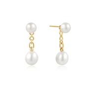 ANIA HAIE Orecchini da donna Chic Creator Freshwater Pearl Stud Jackets in argento sterling 925 placcato oro 14 carati, decorati con 4 perle d'acqua dolce, dimensioni: 13,5 mm, dimensioni perle: 6,5 ~