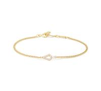 ANIA HAIE Sunshine Chaser - Bracciale da donna in argento sterling 925 placcato oro 14 carati, con zirconi cubici, lunghezza 16,5 cm + estensione di 2 cm, confezione regalo inclusa