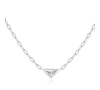 ANIA HAIE Sunshine Chaser Triangle - Collana da donna in argento Sterling con ciondolo con zirconi, lunghezza 40 cm + estensione di 5 cm, confezione regalo inclusa