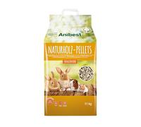 Anibest Pellet di piccoli animali, 100% lettiera naturale per conigli, criceti, porcellini d'India e Co, pellet di legno assorbenti e antiodori, lettiera facile da dosare, 11 kg/20 l