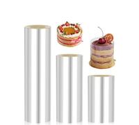 Anicy 3 Rotoli Acetato per Torte, Pasticceria, Lunghezza 10 m, Altezza 8/10 /15 cm, Fogli Acetato per Dolci, Trasparente Acetato Ispessimento, per Torte alla Mousse, pasticcini, Dessert, cioccolatini