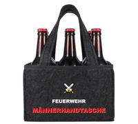Anicy Borsa per birra dei vigili del fuoco, personalizzabile, per 6 bottiglie, divertente regalo da uomo, per compleanno, Natale