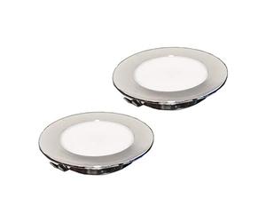 Anidea 2 Faretti Led da Incasso NIX NUOVA VERSIONE 2020-2W, 150LM, 220V, trasformatore integrato, faretti ultrasottili per interni, IP44 Classe II, luce bianca uniforme, Diam. 72mm - Alt. 14mm
