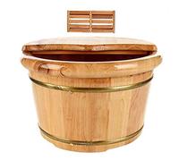 ANIFM Secchio per pediluvio in Legno Bacinella per Piedi in Legno Vasca per Piedi per Adulti Botte di Legno di Cedro Vasca per pediluvio per Uso Domestico Barili per Pedicure Massaggio del Punto di