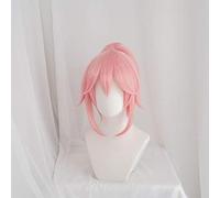 【AniHut】 Tamamo No Mae Ricci Ondulati Ver Fate Grand Order Cosplay Parrucca Tamamo Cat Pink Women Hair FGO Cosplay Halloween Hair Tamamo Cat Wig Single Ponytail