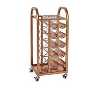 ANIIC Portaombrelli vintage con ruote e maniglia, organizer per ombrelli intagliato cavo, per scuola, hotel, centro commerciale, corridoio, porta ombrelli per porta d'ingresso