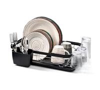 Anika 69049 Scolapiatti da cucina/Portaposate separato/Vassoio raccogligocce rimovibile/Colore nero / 44 x 32 x 13 cm