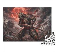 Anima del Samurai della Luna di Sangue Puzzle 1000 Pezzi,Gioco Educativo,Idea Regalo,Cartone Di Qualità,Adulti E Ragazzi,Sfida Impossibile,Decorazione Casa,dai 14 Anni,Antistress 38x26cm