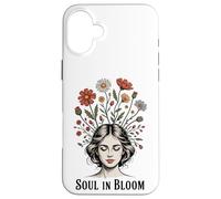 Anima Fiori Donna Calma Mente Pacifica Arte Floreale Custodia per iPhone 16 Plus