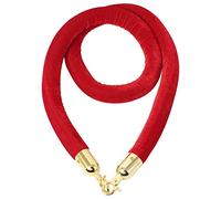 Anima in cotone con corda for montanti industriali, corda for barriera di sicurezza sospesa for il controllo della folla di feste sul tappeto rosso,(Red,Length 2.5M/8.2Ft/98.4In)