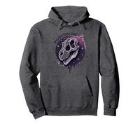 Anima preistorica Dinosaur Arte fossile per Gli Appassionati di paleontologia Felpa con Cappuccio, Unisex per Adulti, Grigio Scuro, XXL