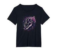 Anima preistorica Dinosaur Arte fossile per Gli Appassionati di paleontologia Maglietta, Donna Plus-Size, Nero, 6X