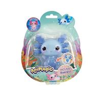 Animagic - Let's Go Axolotl - Animale elettronico e Illuminato - Azzurro - per Bambini dai 4 Anni - Gioco sensoriale ed Esperienza tattile - Corpo allungabile - Galleggia e Si Illumina nell'Acqua