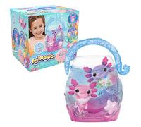 Animagic Let's Glo Axolotl Bubble Reef - Acquario Divertente dai 4 Anni | Comprende due creaturine rosa e viola fluttuanti e luminose - gioco sensoriale tattile per tutta la famiglia