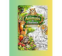 Animais da floresta livro de colorir